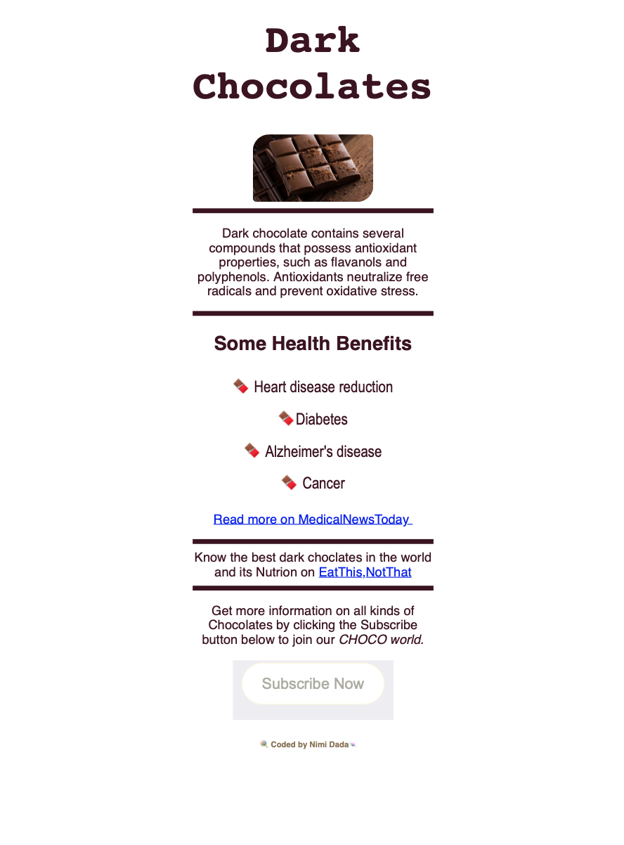 Dark Chocolates